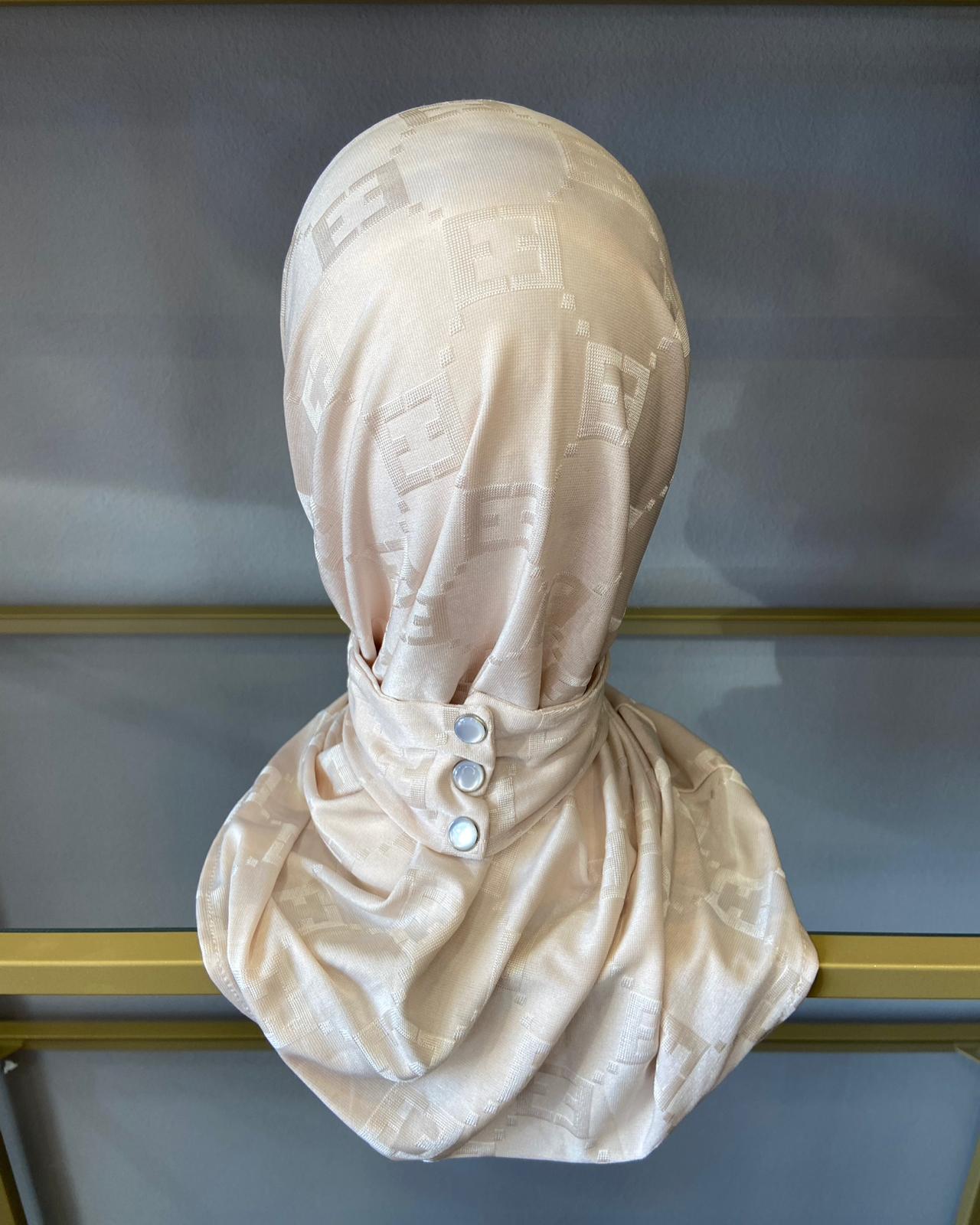 Velo in Satin Jacquard Tono su Tono