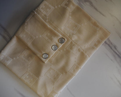 Velo in Satin Jacquard Tono su Tono