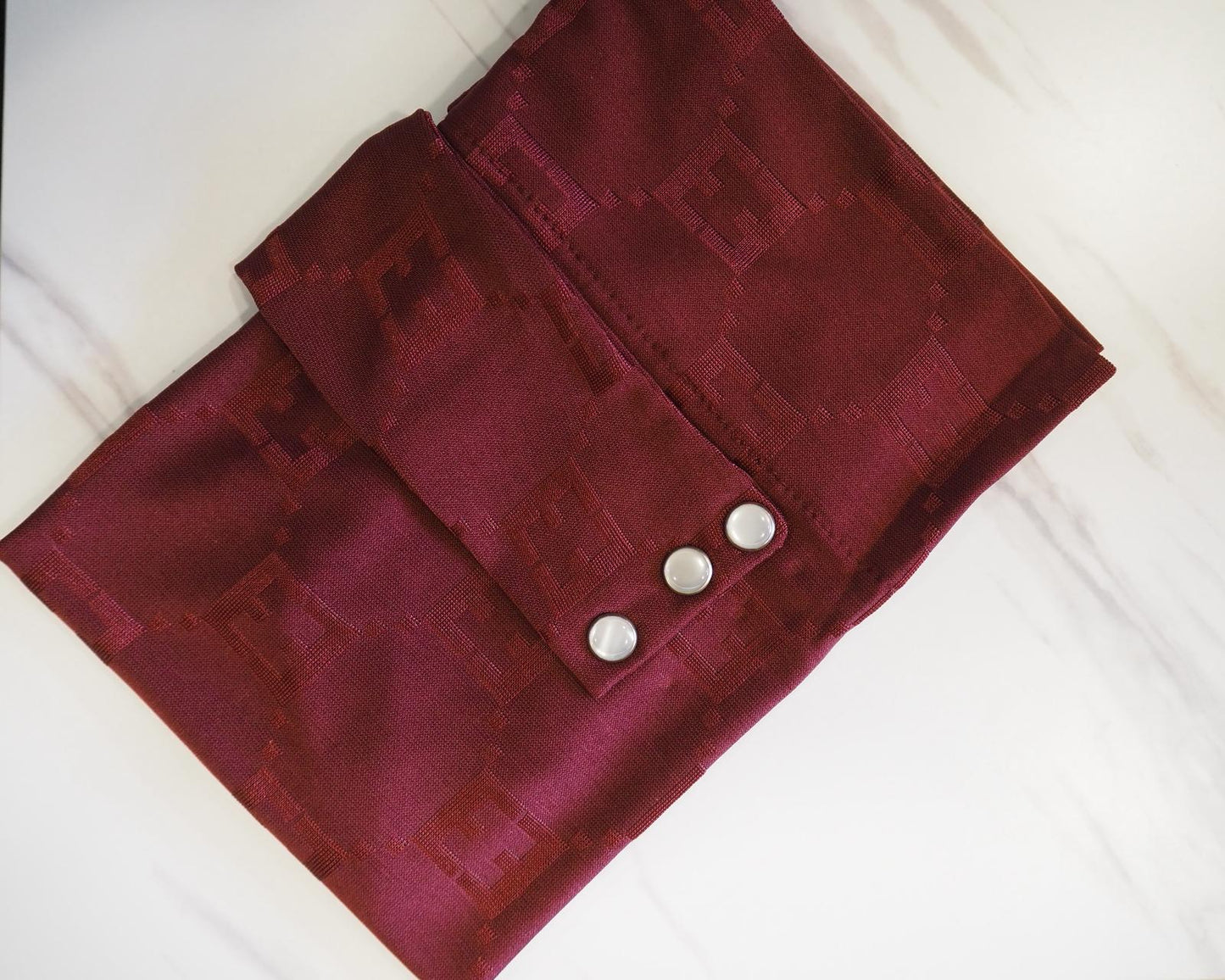 Velo in Satin Jacquard Tono su Tono