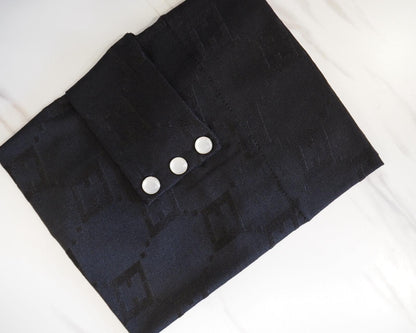 Velo in Satin Jacquard Tono su Tono