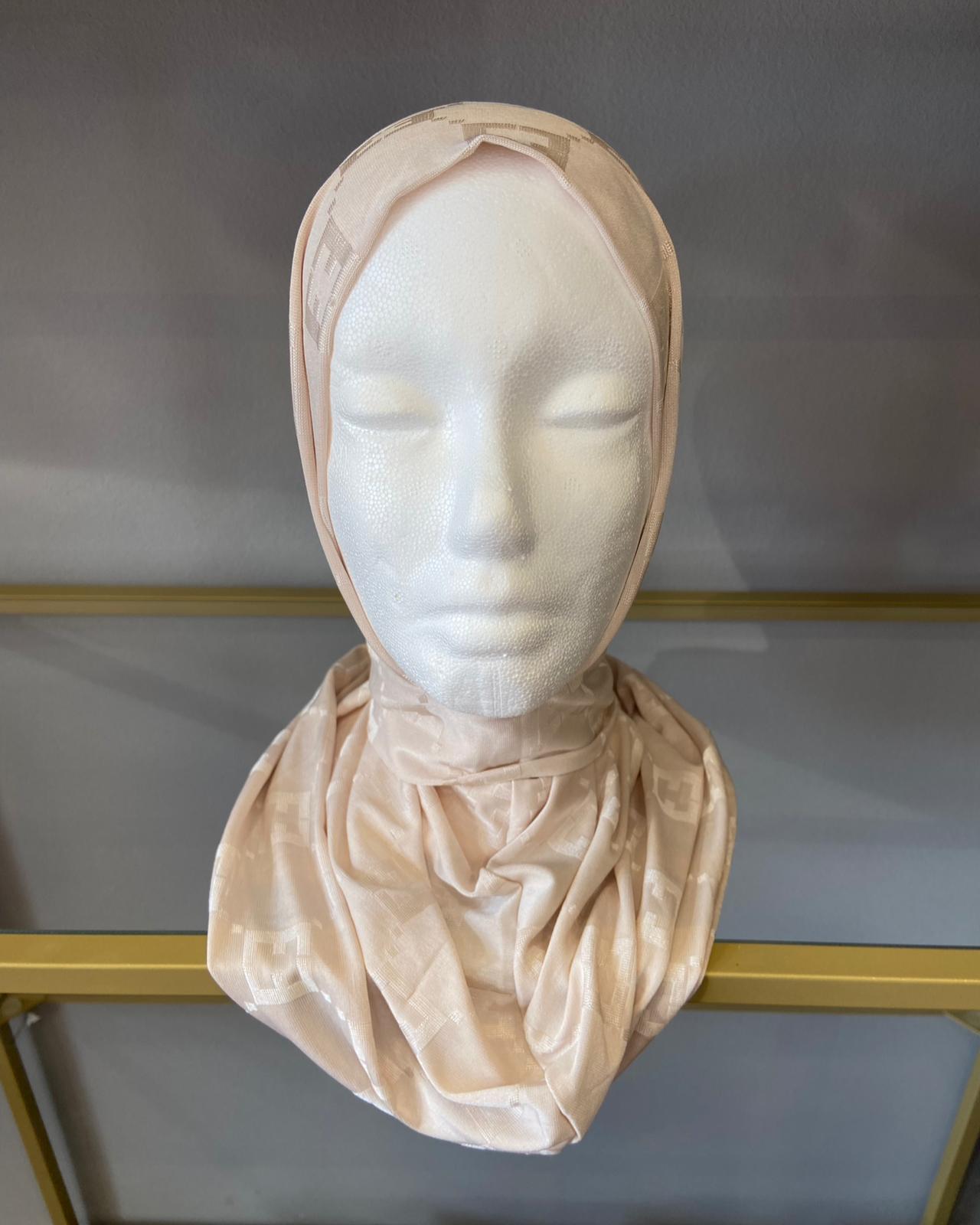 Velo in Satin Jacquard Tono su Tono