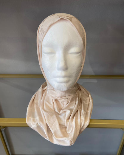 Velo in Satin Jacquard Tono su Tono